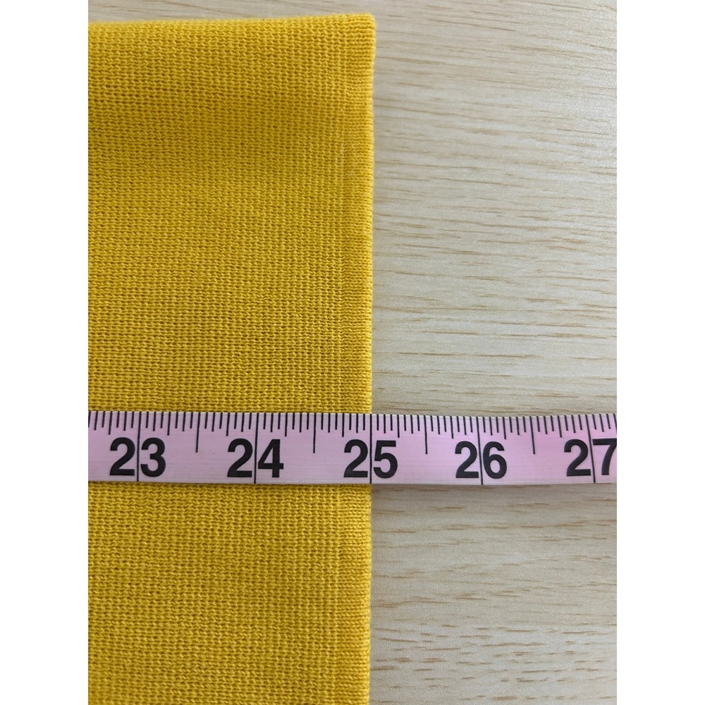 Lands' End 100% Supima Cotton Yellow Jacket‎ Cardigan Sweater Size Medium - Picture 5 of 8